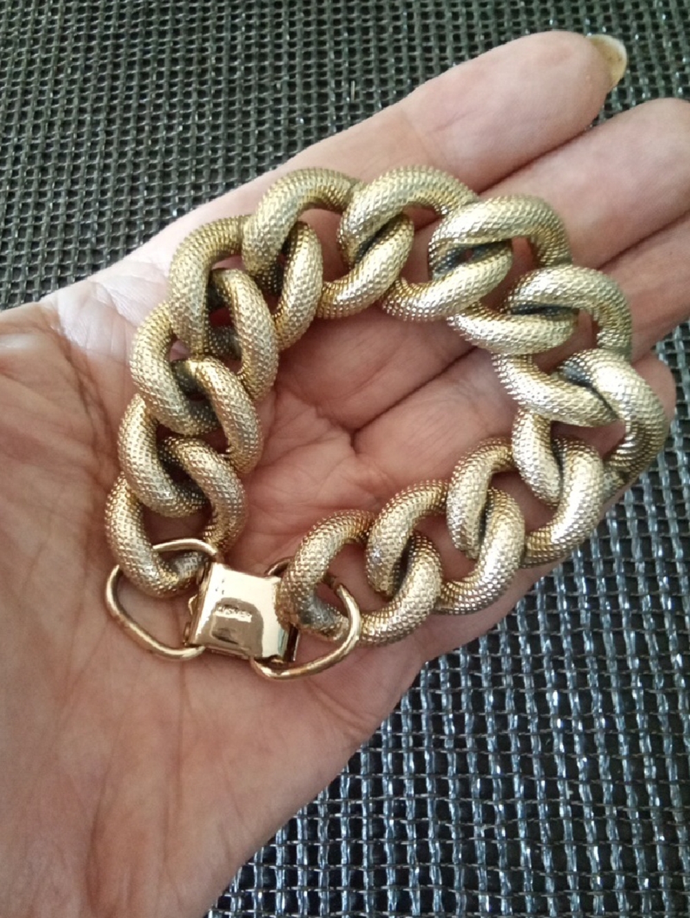 Lisner Cuban Link Gold-tone Bracelet S/M